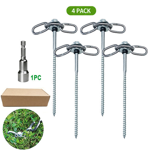 12-Inch Heavy-Duty Ground Anchors Rust-Resistant Tent Stakes for Canopies, Trampolines, Sheds, Carports & Outdoor Structures